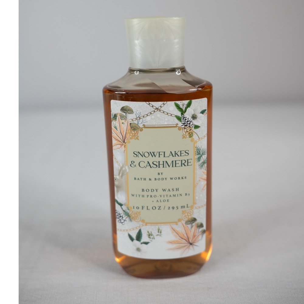 Bath‎ & Body Works Body Wash  10oz Amber New Snowflakes & Cashmere Cleanser